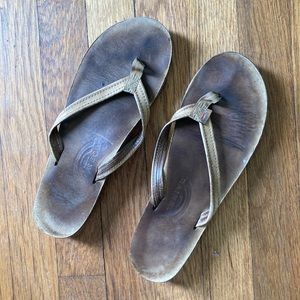 Rainbow flip flop sandals